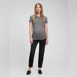 GAP Maternity True Waistband Full Panel Girlfriend Jeans Black 31/12 NWT $80